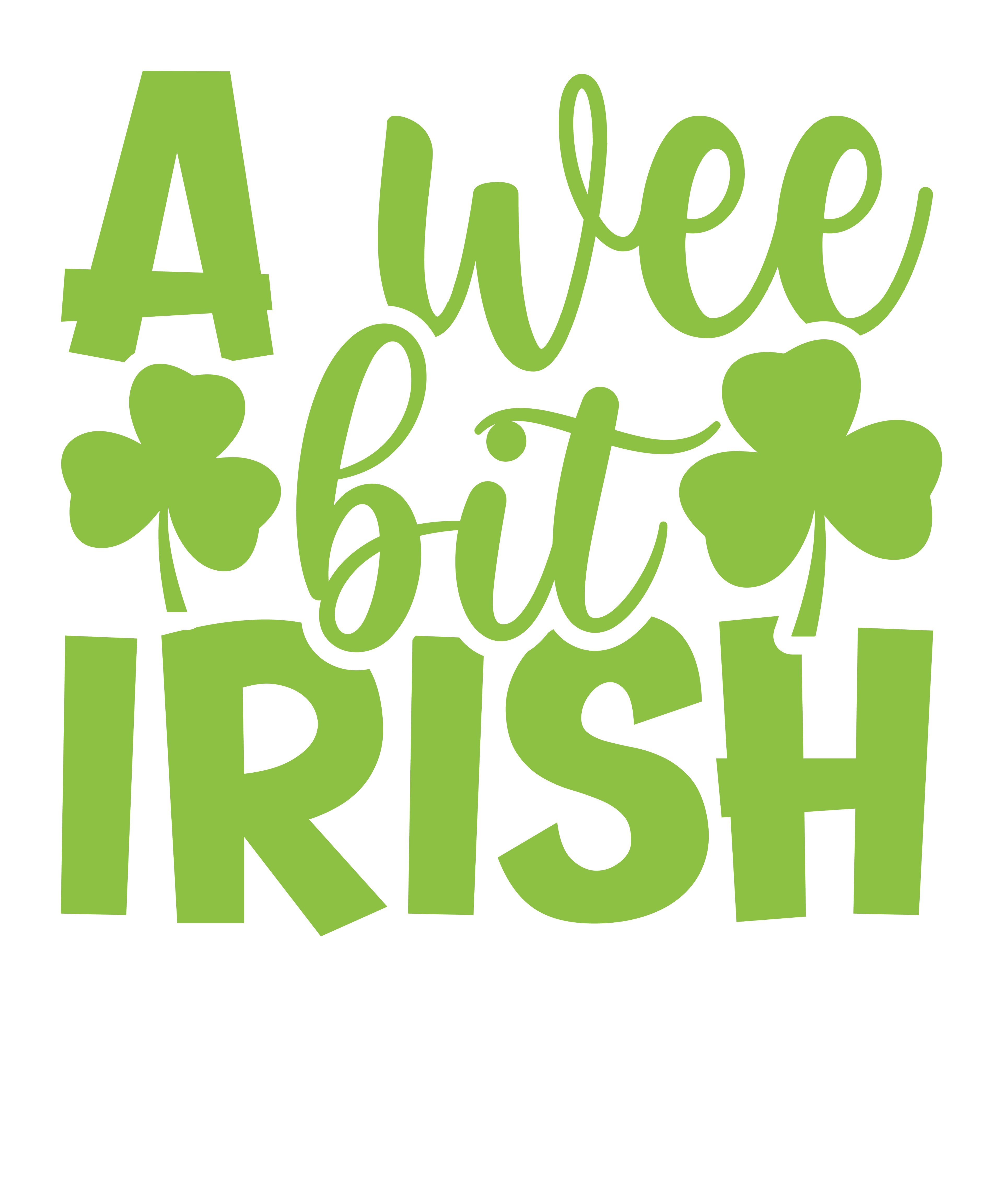 A wee bit Irish t-shirt; show your Irish love, just a wee bit.  St. Patrick's Day