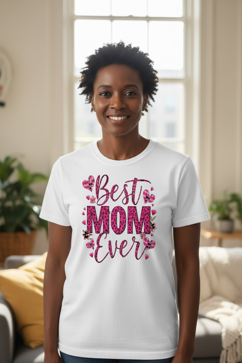 Best Mom Ever t-shirt gorgeous leopard print