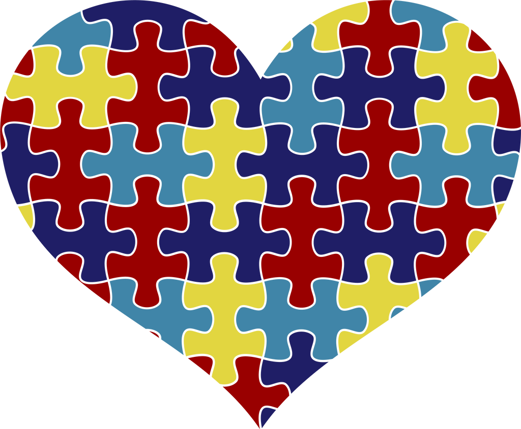 Puzzle Piece Heart for Autism - Show your love on a t-shirt Youth sizes too