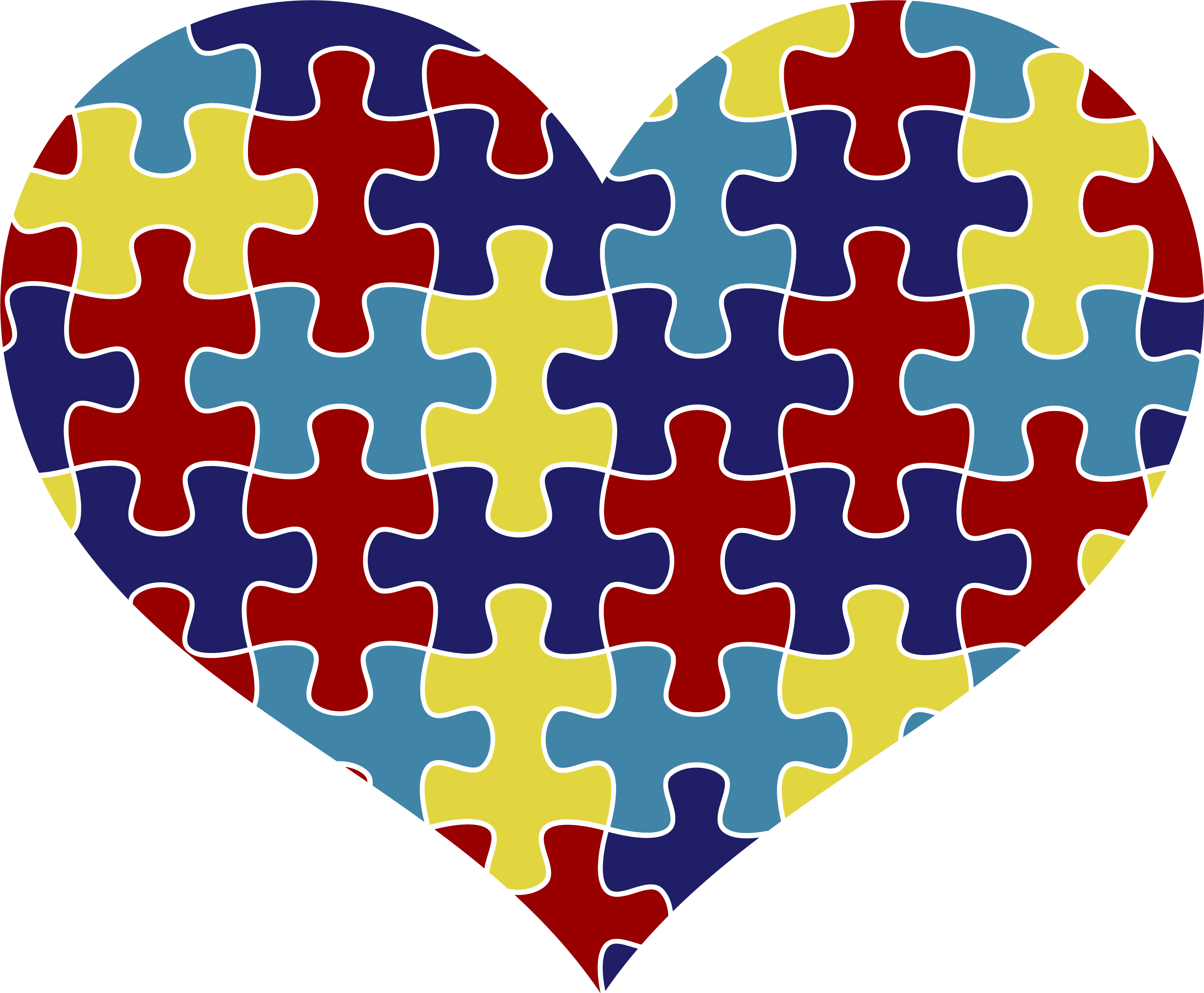 Puzzle Piece Heart for Autism - Show your love on a t-shirt Youth sizes too