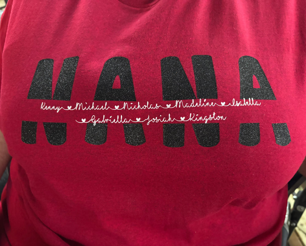 Personalized Family T-shirts!  Nana, Pop Pop, etc.