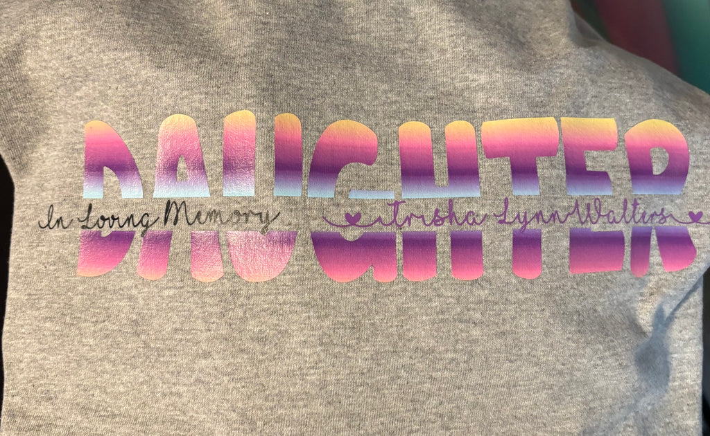 Cherish your loved ones memory with a personalized shirt; all ages