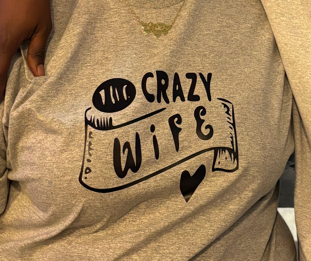 Funny Couples T-shirt Set - "Crazy wife" & "Back Off I Have a Crazy Wife