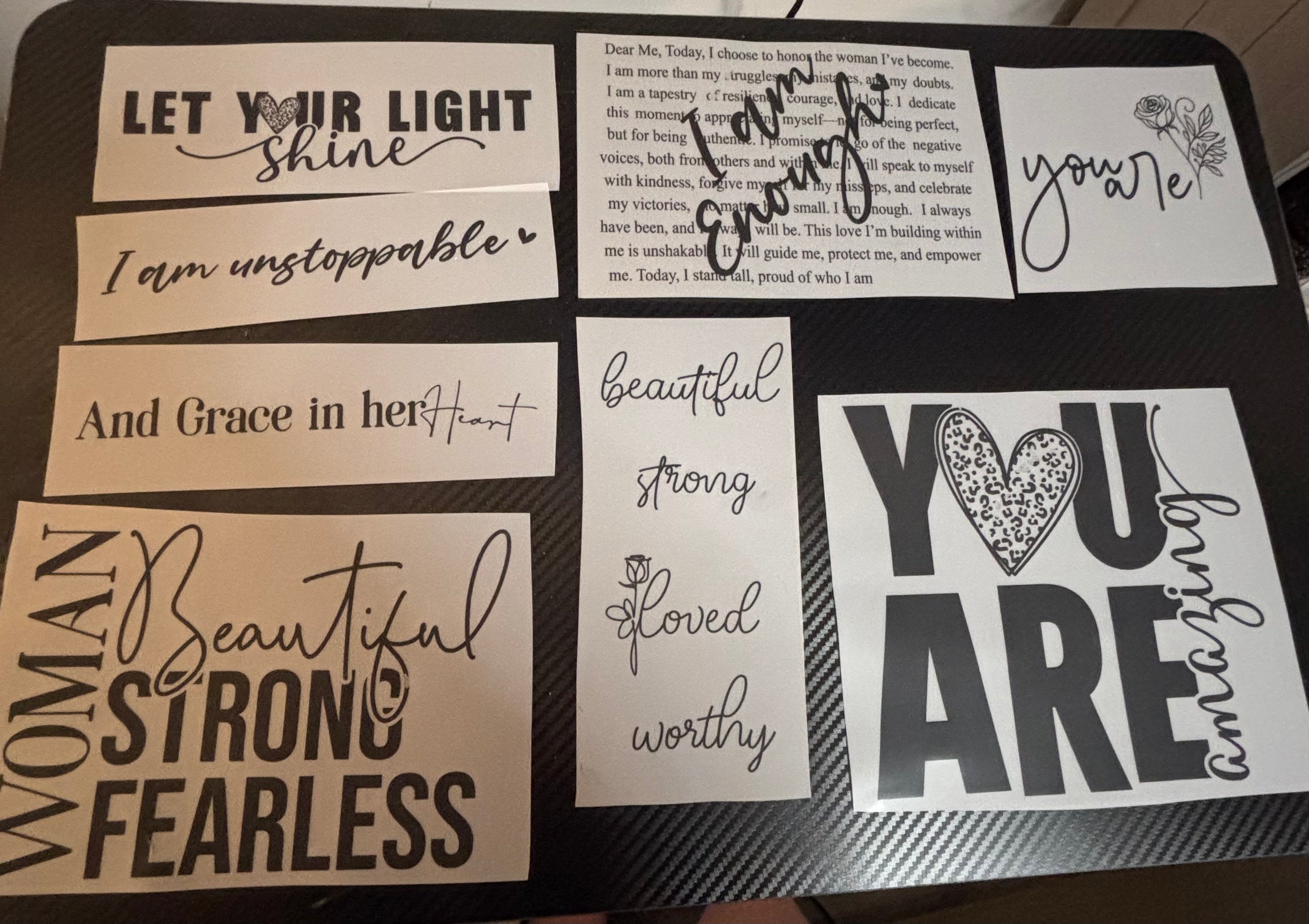 INSPIRATIONAL T-shirts choose t-shirt color and quote!