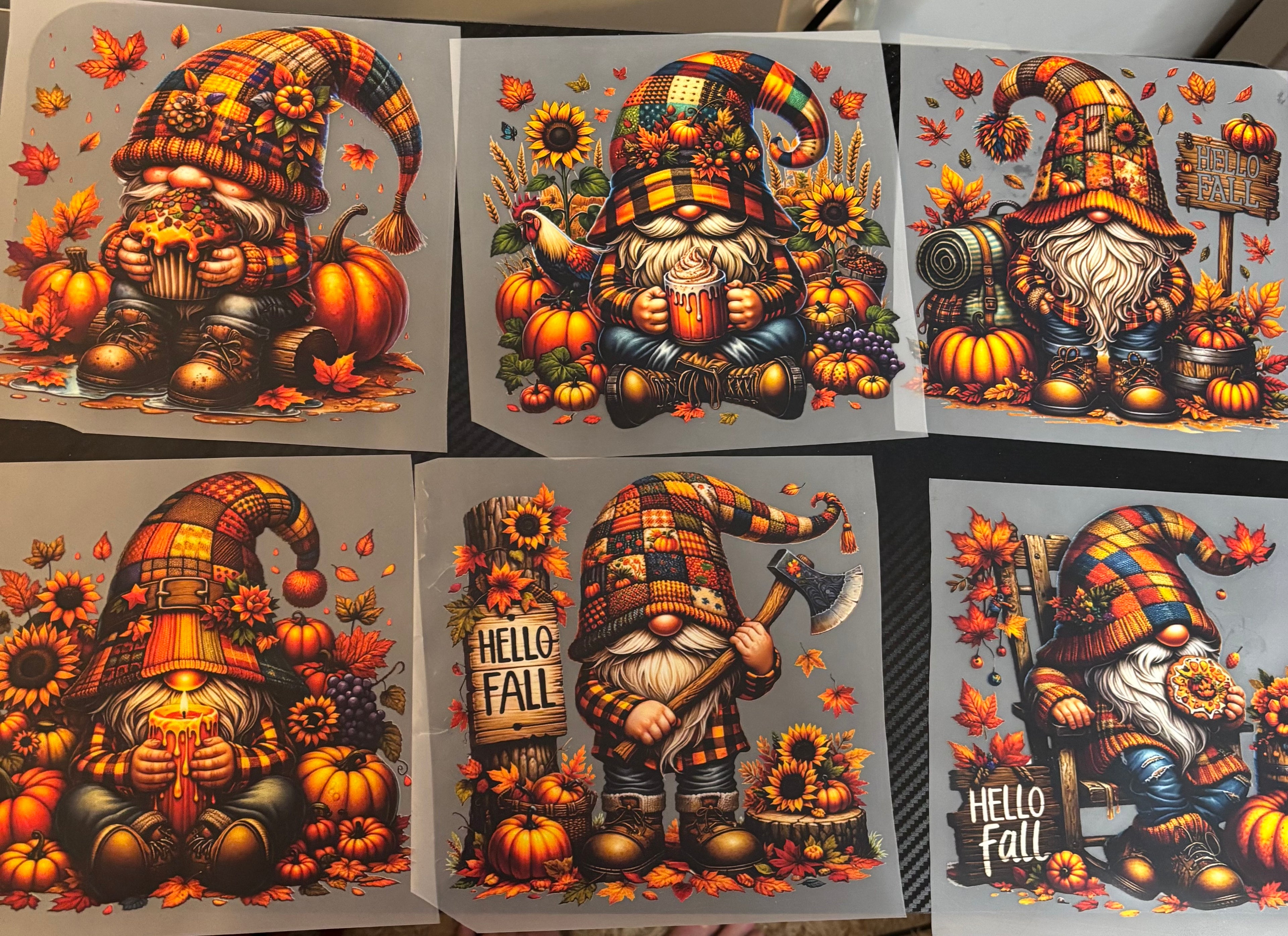 GNOMES FALL DESIGN..CUTE!! CHOOSE OWN DESIGN