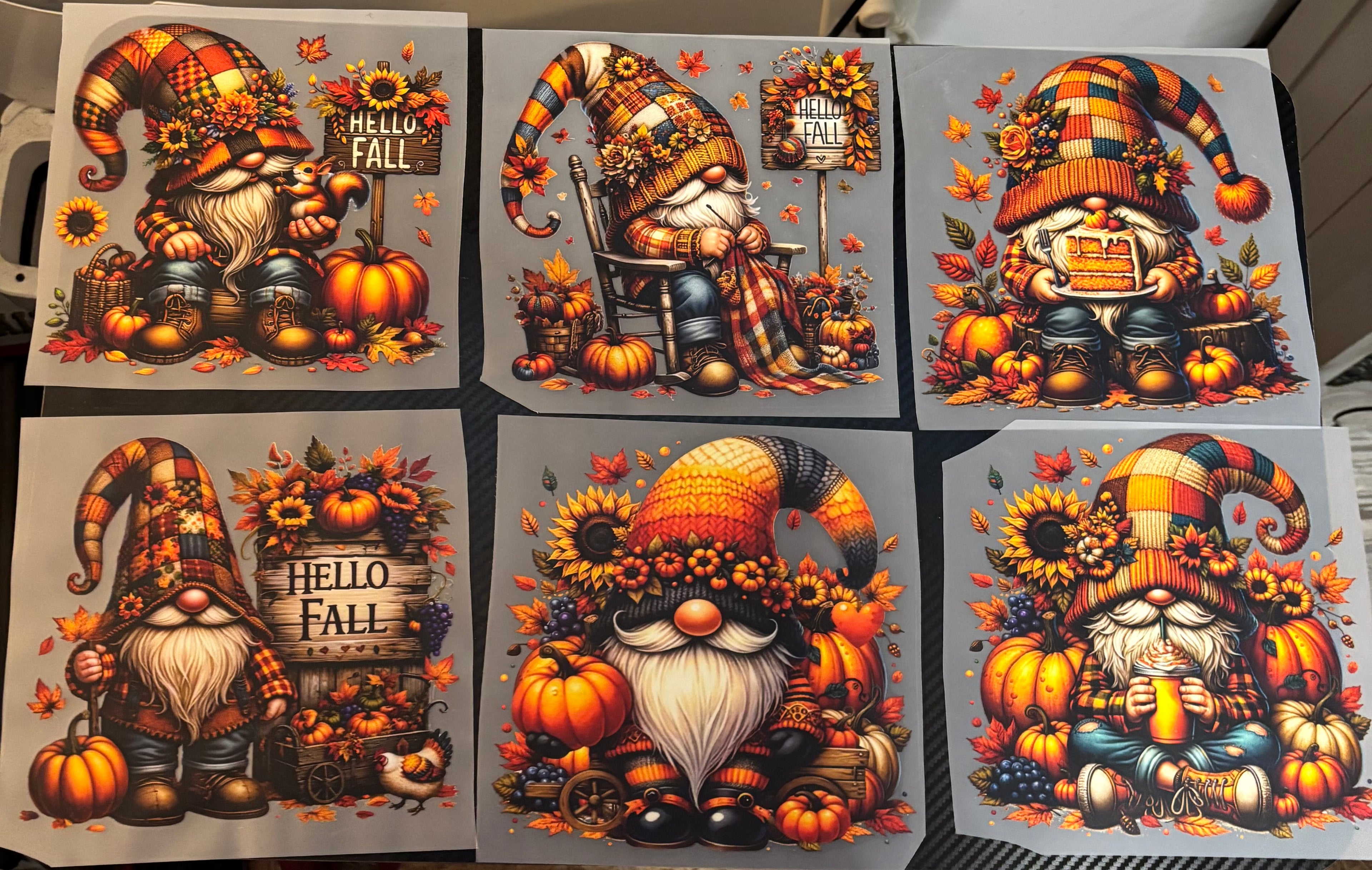 GNOMES FALL DESIGN..CUTE!! CHOOSE OWN DESIGN