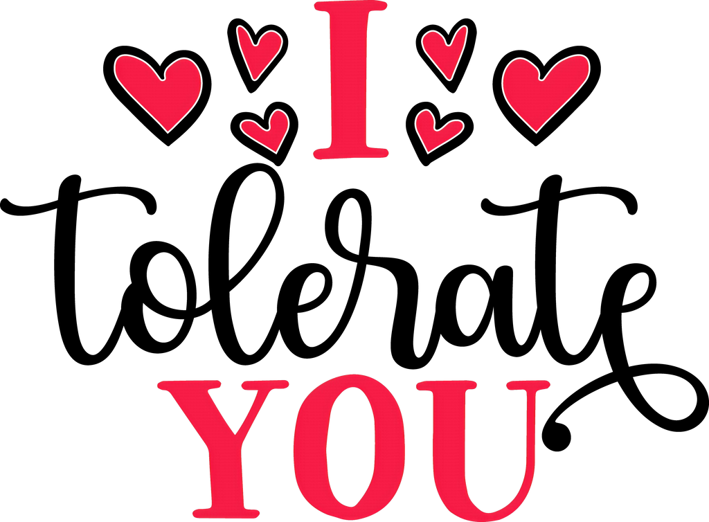 "I tolerate you" funny t-shirt for Valentine's
