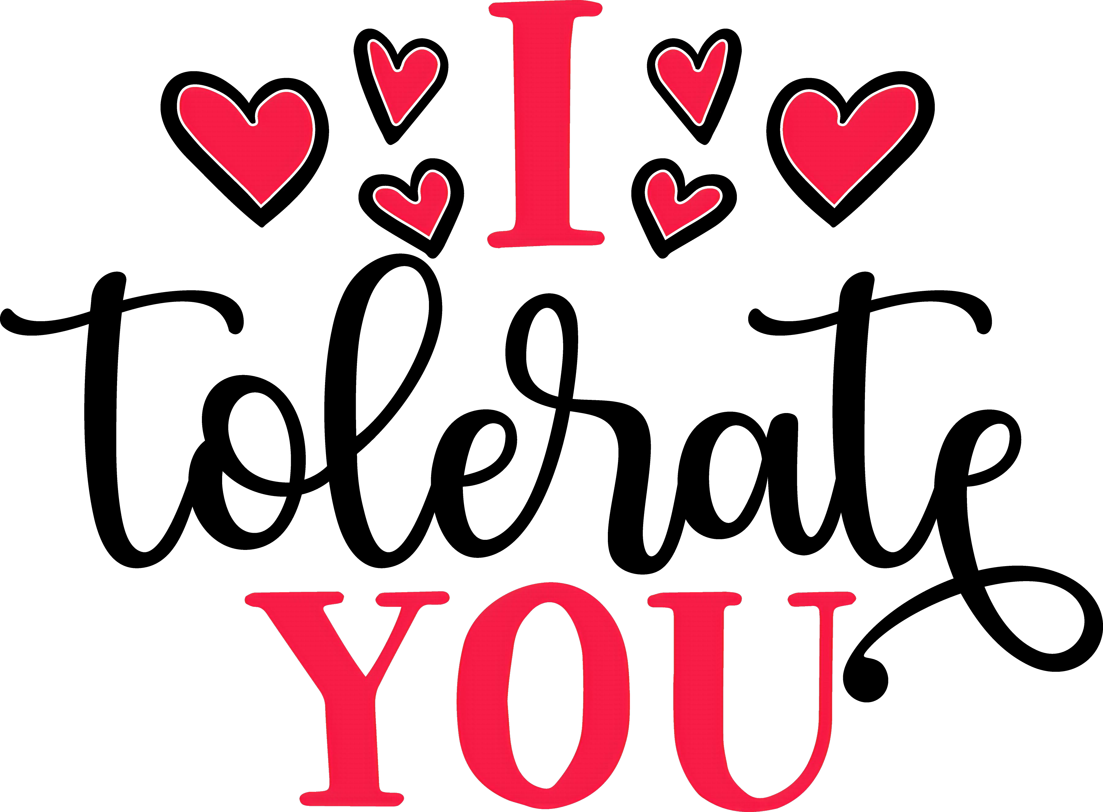 "I tolerate you" funny t-shirt for Valentine's