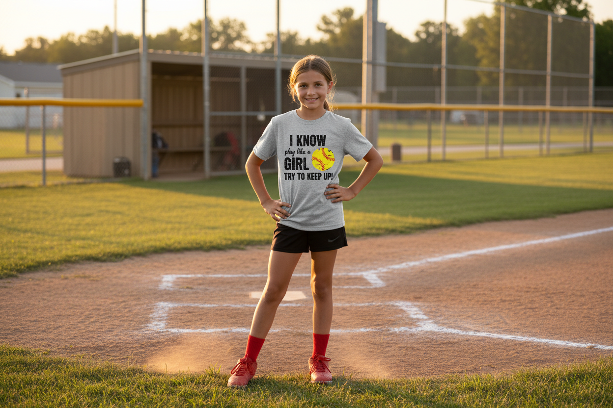 Softball girls t-shirt; Express your confidence!